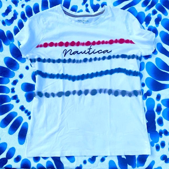 Nautica Tops - Nautica Patriotic Logo Tie Dye Short Sleeve Cotton Tee 🇺🇸 NWOT